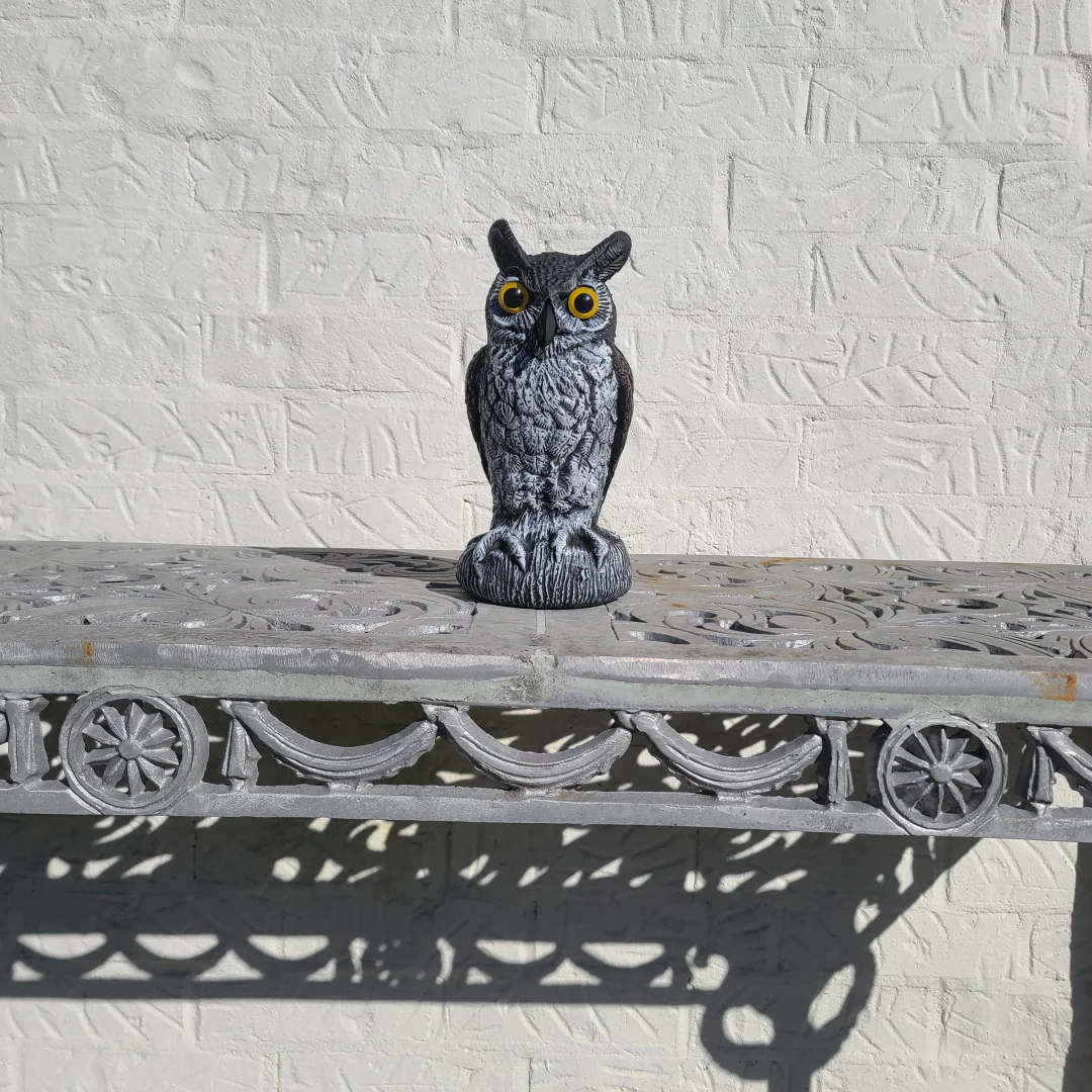 Baby Scarecrow Owl, 10.6", Great Horned Owlet Decoy Bird Deterrent, by Dalen Products - Image 3
