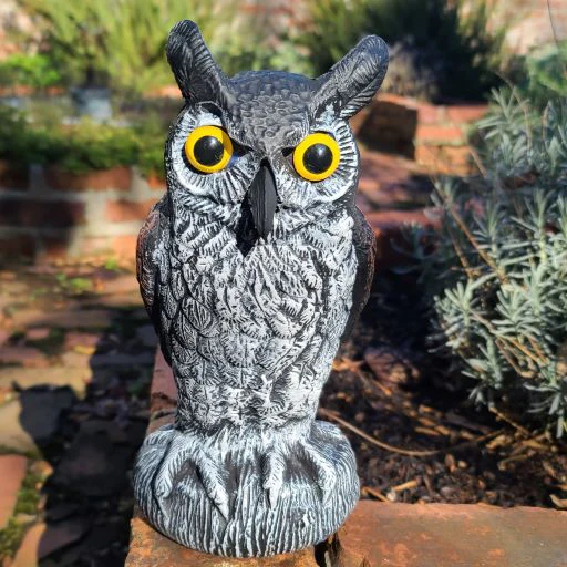 Baby Scarecrow Owl, 10.6", Great Horned Owlet Decoy Bird Deterrent, by Dalen Products - Image 8