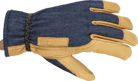 Hestra JOB Kobolt Denim Work Gloves, Reinforced Goatskin & Denim Heavy-Duty Gloves - Image 2