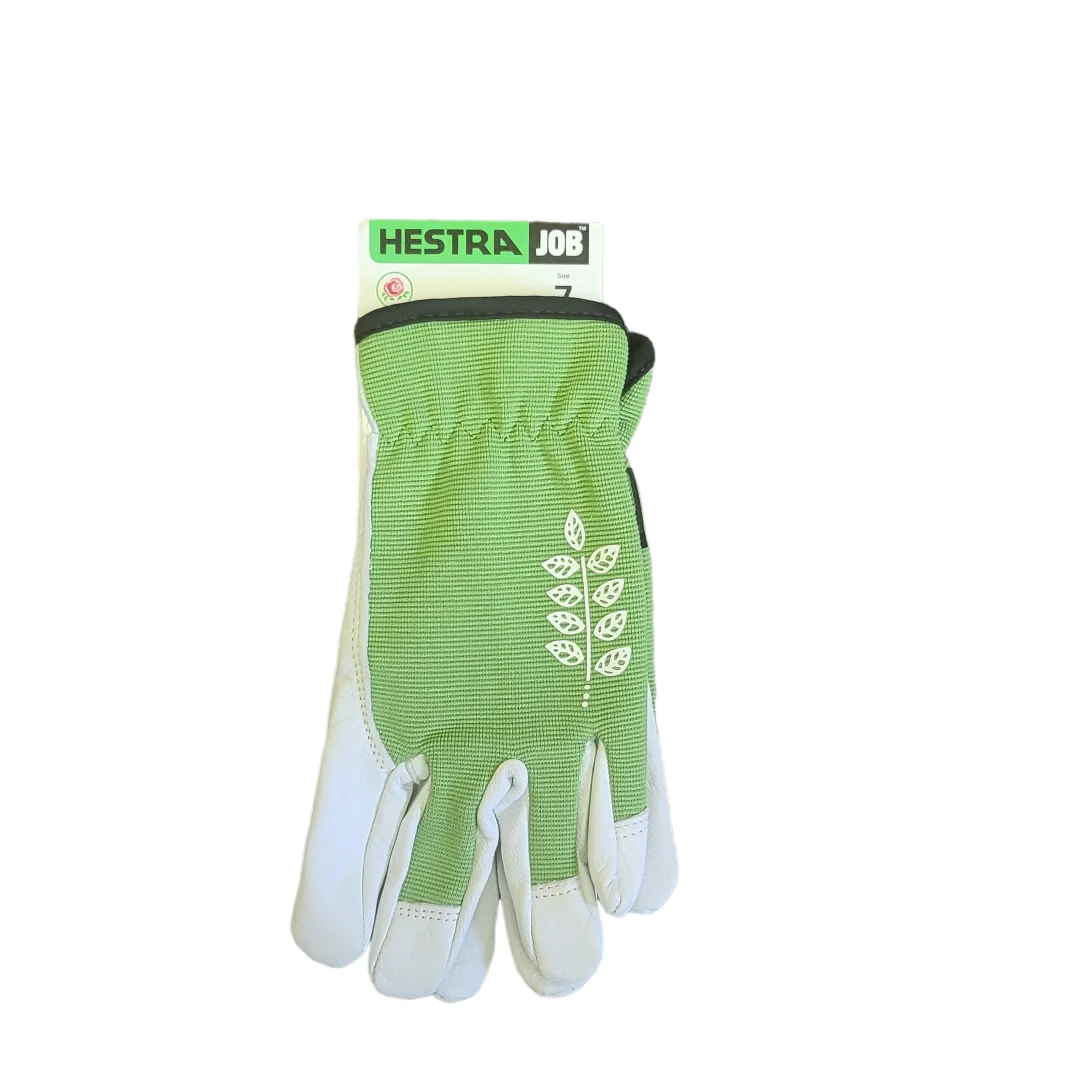 Hestra JOB Kobolt Garden Gloves, Heavy-Duty Goatskin Leather Gardening Gloves