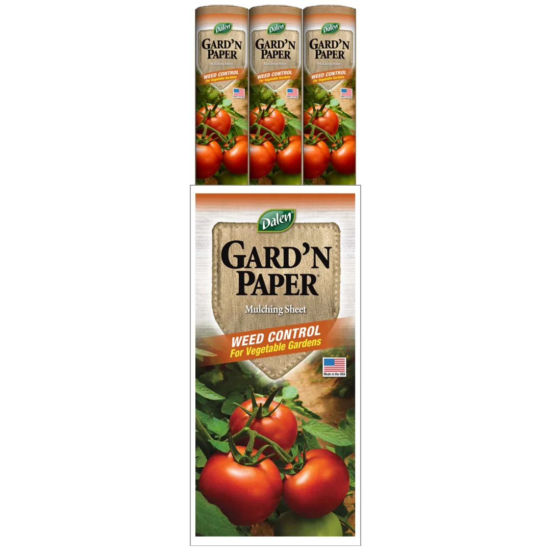 GARD'N Paper Sheet Weed Block, 2ft x 25ft, Biodegradable Ink-Free Soil Guard, by Dalen Products