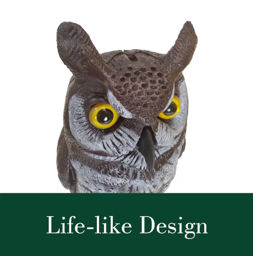 Great Horned Owl Decoy, 16", Lifelike Hand-Painted Stationary Scarecrow Bird, by Dalen Products - Image 17