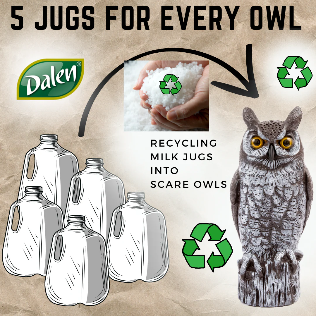 Great Horned Owl Decoy, 16", Lifelike Hand-Painted Stationary Scarecrow Bird, by Dalen Products - Image 7