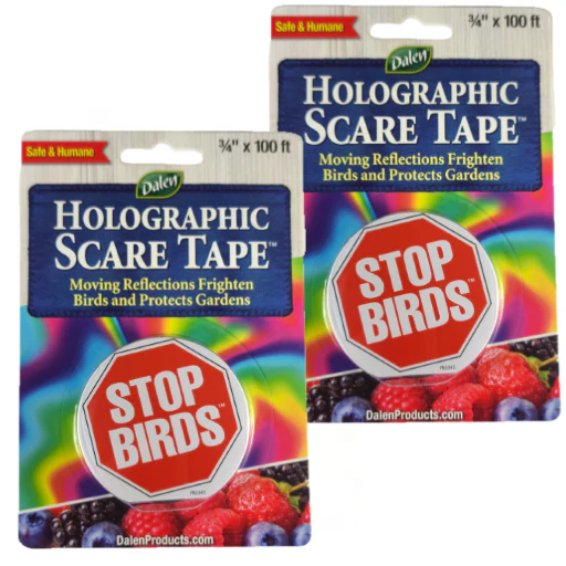 Holographic Scare Tape, 100 ft, Full-Spectrum Reflective Bird Deterrent Ribbon, by Dalen Products - Image 4