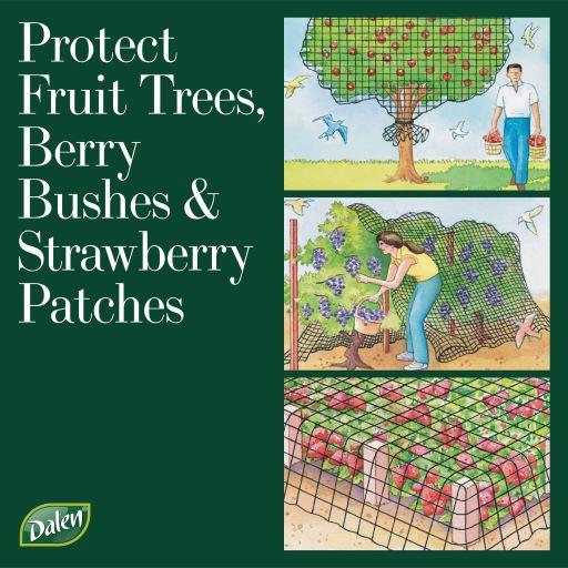 BIRD-X Protective Mesh Netting, Black Bird Barrier for Fruit Trees & Berry Bushes, by Dalen Products - Image 3