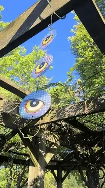 GUARD'N EYE Reflective Scare Disks, 4-Pack of 3 Disks, Full-Spectrum Hanging Bird Deterrent, by Dalen Products - Image 2