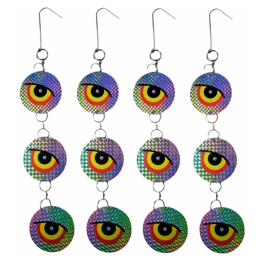 GUARD'N EYE Reflective Scare Disks, 4-Pack of 3 Disks, Full-Spectrum Hanging Bird Deterrent, by Dalen Products - Image 4